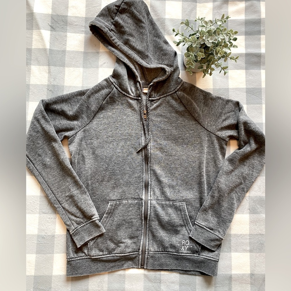 Roxy Gray Ombre Hoodie Beach Casual Size XS